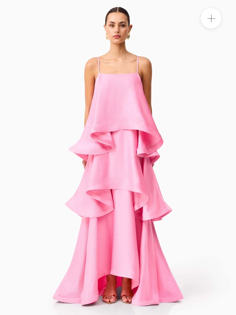 Pink Tilly Tiered Ruffle Maxi Dress